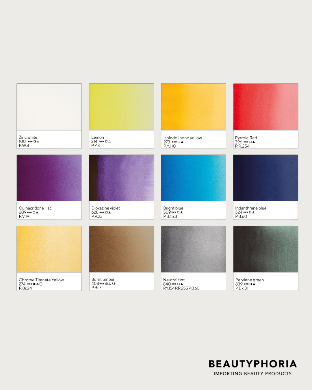 White Nights Atlas Botanical Watercolor Set – 12 Colors